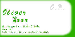 oliver moor business card